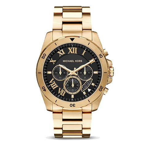 michael kors men's black and gold watch|michael kors diamond watch men's.